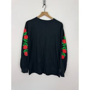 Artist Union Black Rose Sleeve Long Sleeve Shirt Size Large